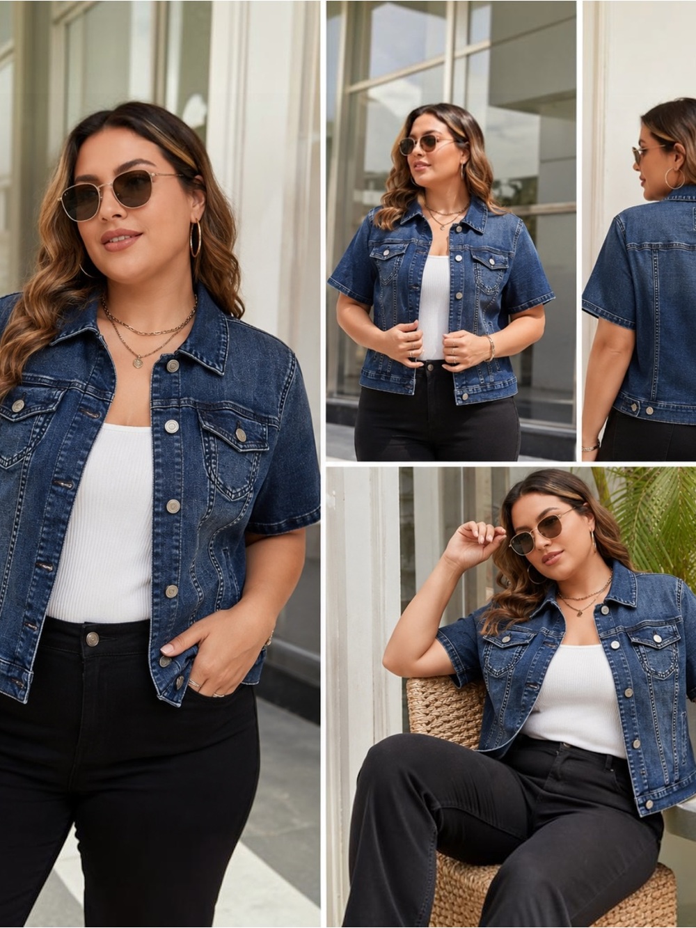 Torrid Size 0 L 12 Short Sleeve Stretch Denim Jean Trucker Jacket Medium Wash